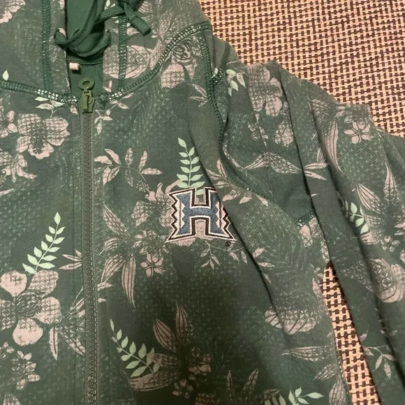 Tommy Bahama Green Floral Print Hoodie - Picture 2 of 4